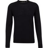 Fundamentals - Slim Fit Trui - Zwart - Merinowol