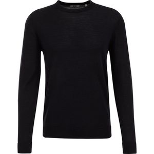 Fundamentals - Slim Fit Trui - Zwart - Merinowol
