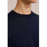 Fundamentals - Slim Fit Trui - Marineblauw - Merinowol