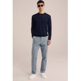 Fundamentals - Slim Fit Trui - Marineblauw - Merinowol