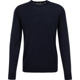 Fundamentals - Slim Fit Trui - Marineblauw - Merinowol