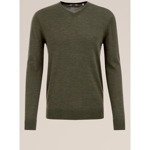 WE Fashion - Gebreide Trui - V-hals - Lange Mouwen - Merinowolmix