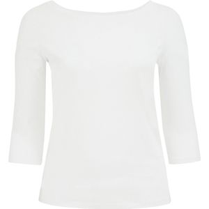 WE Fashion Dames T-shirt met driekwart mouwen - Curve