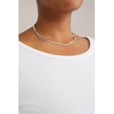 WE Fashion Dames T-shirt met driekwart mouwen - Curve