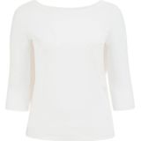 WE Fashion Dames T-shirt met driekwart mouwen - Curve