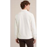 Sweater - Katoenmix - Regular Fit - Structuur - Ritssluiting - Polokraag - Langere Mouwen