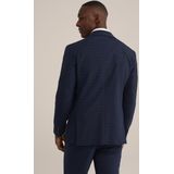 WE Fashion - Slim Fit Blazer - Donkerblauw - Wolmix