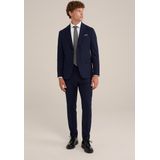 WE Fashion - Colbert - Donkerblauw - Slim Fit - Wol en Polyester