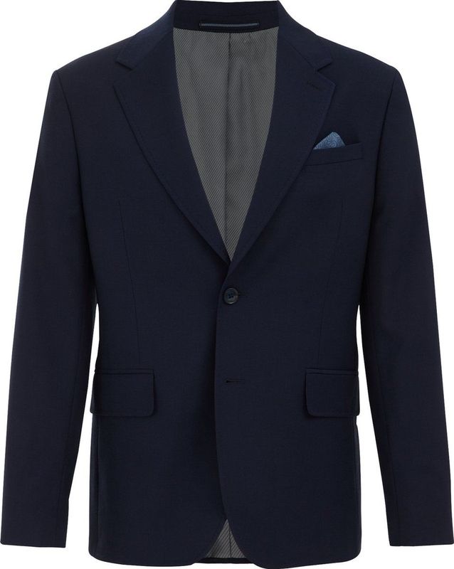 WE Fashion - Colbert - Donkerblauw - Slim Fit - Wol en Polyester