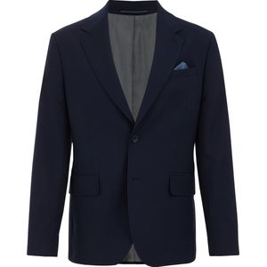 WE Fashion - Slim Fit Blazer - Donkerblauw - Wolmix