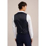 WE Fashion - Premium Slim Fit Gilet - Donkerblauw - Wolmix