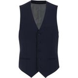 WE Fashion - Premium Slim Fit Gilet - Donkerblauw - Wolmix