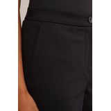 WE Fashion - Dames tall fit wide leg broek - Zwart - Viscose