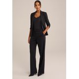WE Fashion - Dames tall fit wide leg broek - Zwart - Viscose