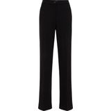 WE Fashion - Dames tall fit wide leg broek - Zwart - Viscose