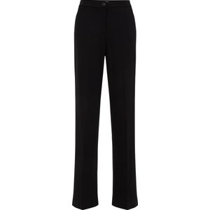 WE Fashion - Dames tall fit wide leg broek - Zwart - Viscose