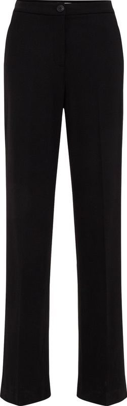 WE Fashion - Dames tall fit wide leg broek - Zwart - Viscose