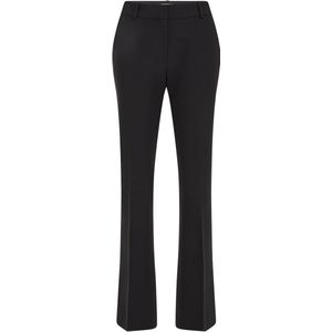 WE Fashion - Dames - Cropped Pantalon - Zwart - Petite Flared