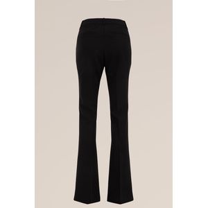 WE Fashion - Dames tall fit flared pantalon - Regular/Tall fit - Zwart -  Maat: 32