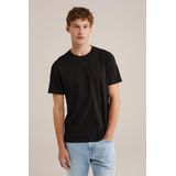 WE Fashion - Heren T-shirt - Zwart - 100% Katoen - Regular fit