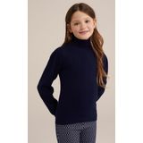 WE Fashion Meisjes coltrui met van ribstof