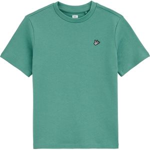 WE Fashion - T-shirt - Zeegroen - Regular fit - Katoen