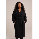 WE Fashion - Curve - Dames Jas - Wolmix - Oversized