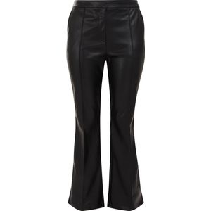 WE Fashion Women' imitation leather flared trousers - Curve