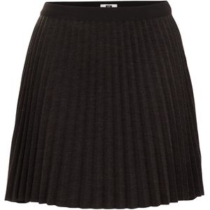 WE Fashion - Korte Rok - Antraciet - Polyestermix - Plooien