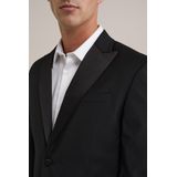 WE Fashion - Colbert - Zwart - Slim Fit - Polyester - Smokingkraag
