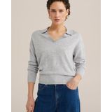 WE Studio - Dames Trui - Lichtgrijs - Wol - Regular Fit