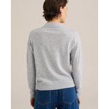 WE Studio - Dames Trui - Lichtgrijs - Wol - Regular Fit