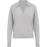 WE Studio - Dames Trui - Lichtgrijs - Wol - Regular Fit