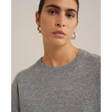 WE Studio - Dames trui van wol en kasjmier - Regular fit - Grijs - Wol - Maat: S