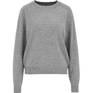 WE Studio - Dames trui van wol en kasjmier - Regular fit - Grijs - Wol - Maat: S