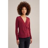 Top - Zwart - Viscosemix - Overslaghals met Lange Mouwen