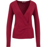 Top - Zwart - Viscosemix - Overslaghals met Lange Mouwen