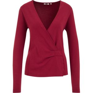 Top - Zwart - Viscosemix - Overslaghals met Lange Mouwen