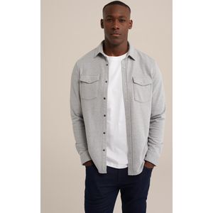 Overshirt - Katoenmix - Regular Fit - Twee Borstzakken - Drukknoopsluiting - Kent-Kraag - Lange Mouwen
