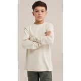 WE Fashion - Jongens T-shirt - Beige - Katoen - Regular fit