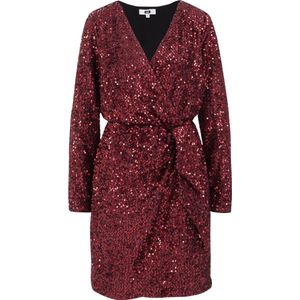 Galajurk - Geweven Kwaliteit - Strikdetail - Elastische Taille - V-hals - Pailletten - Lange Mouwen