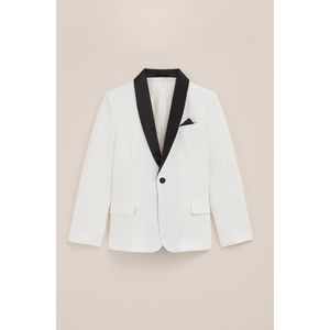 WE Fashion - Jongens smoking blazer - Slim Fit - Wit -  Maat: 170/176