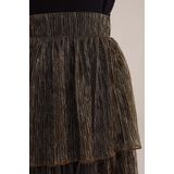 WE Fashion - Meisjes Rok - Regular Fit - Goud - Geweven Kwaliteit