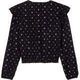 WE Fashion - Meisjes blouse met dessin - Regular fit - Paars - Viscose - Maat: 92