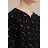 WE Fashion - Meisjes blouse met dessin - Regular fit - Paars - Viscose - Maat: 92