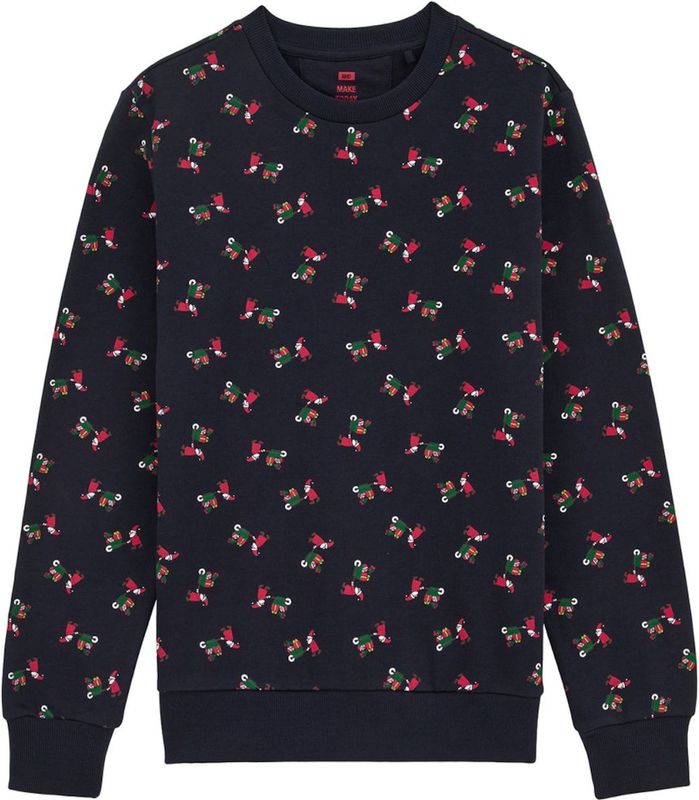 WE Fashion - Jongens Trui - Donkerblauw - Regular Fit - Katoen