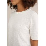 WE Fashion - Trui - Offwhite - Knitwear - Ronde Hals - Kwartmouw