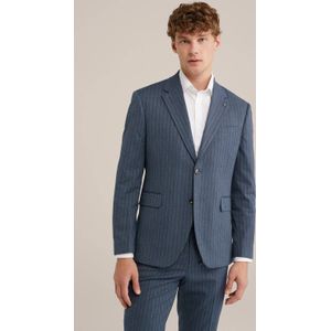 WE Fashion - Heren slim fit blazer met subtiele streep - Slim Fit - Grijsblauw -  Maat: 48