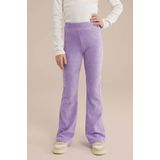 WE Fashion Meisjes velvet flared legging van ribstof