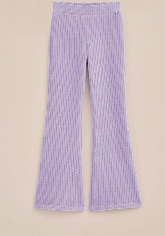 WE Fashion Meisjes velvet flared legging van ribstof
